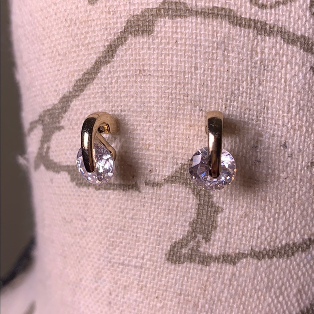 Crystal and Gold Earrings